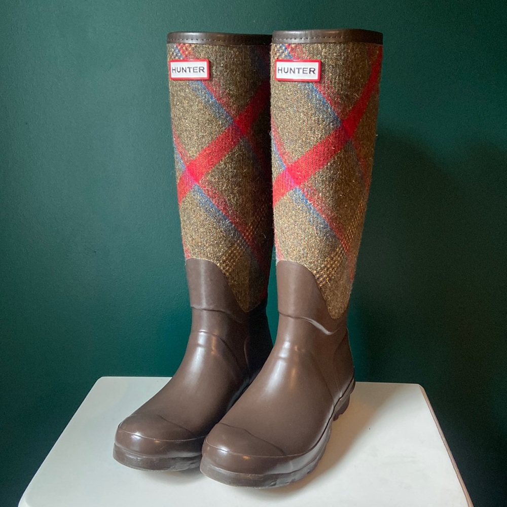 Plaid Hunter Mallalieus Wool Rain Boots